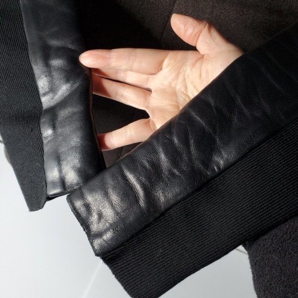 Mackage Odilia brown wool leather sleeves coat. Size XS - Picture 8 of 10